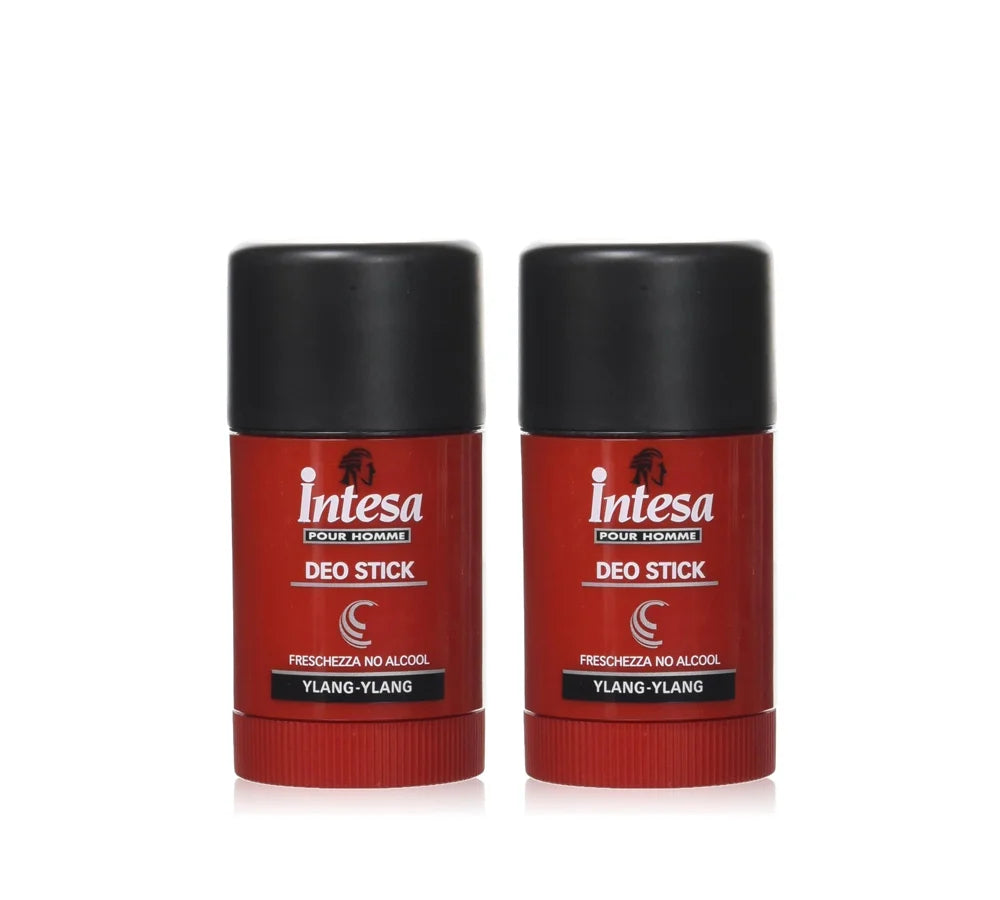 Two 75ml sticks of Intesa deodorant.