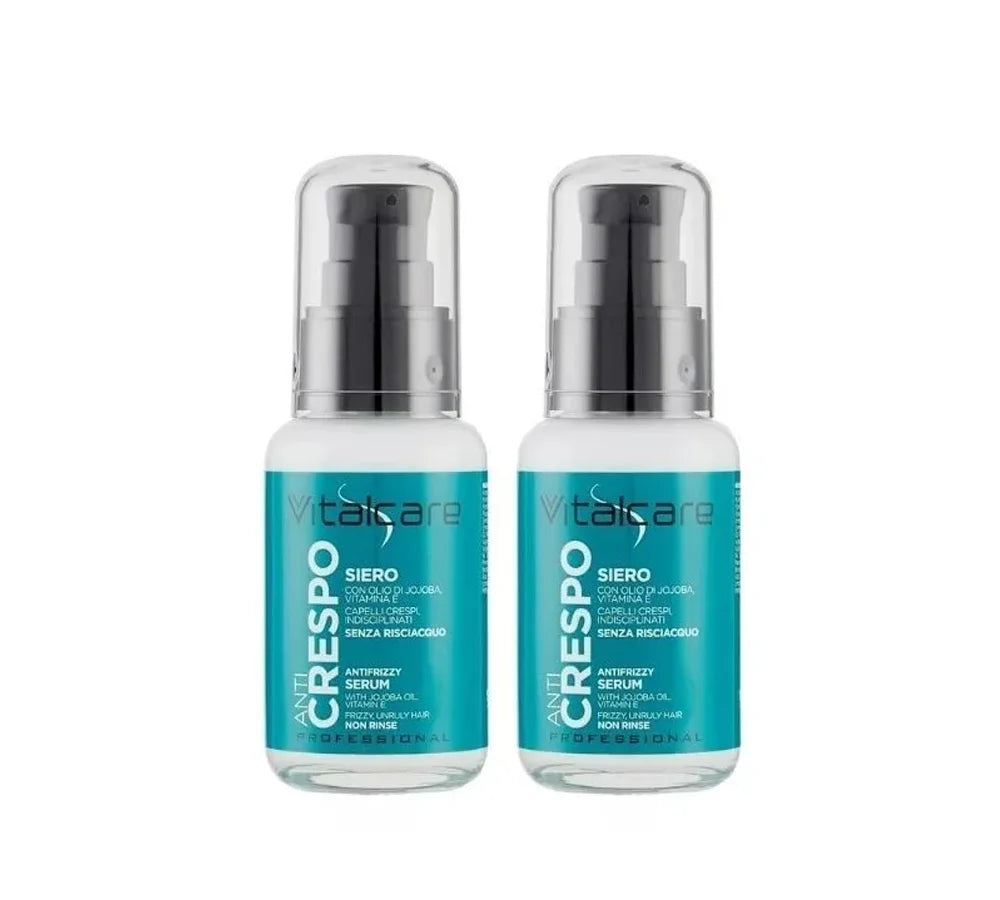 Two packs of 50 ml Vitalcare Anti Frizz Serum For Frizzy And Unruly Hair