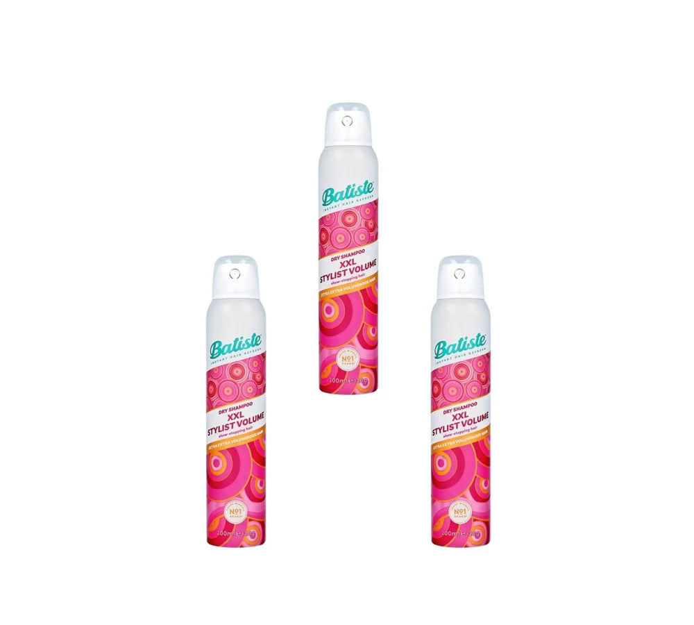 Batiste Stylist Dry Shampoo 200 ml bottles, Pack of 3