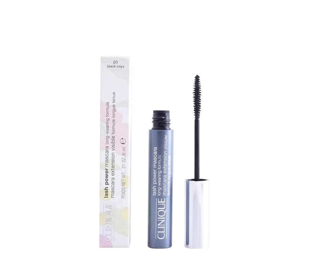 Clinique Masc Las Pow New Col 01 6ml: Clinique mascara in a slender black tube with a silver cap.