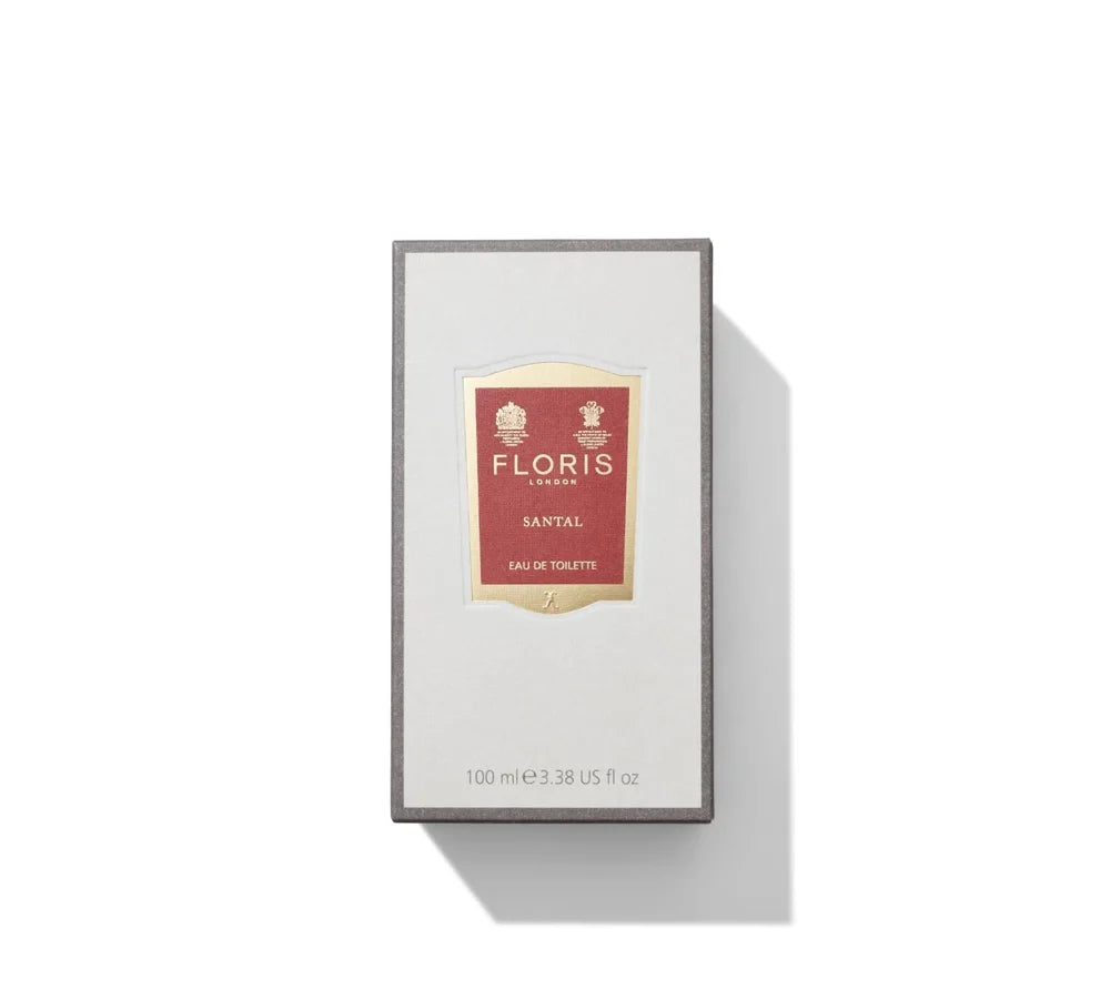 Floris Santal AfterShave Splash Eau de Toilette, 100 ml, in a classic glass bottle