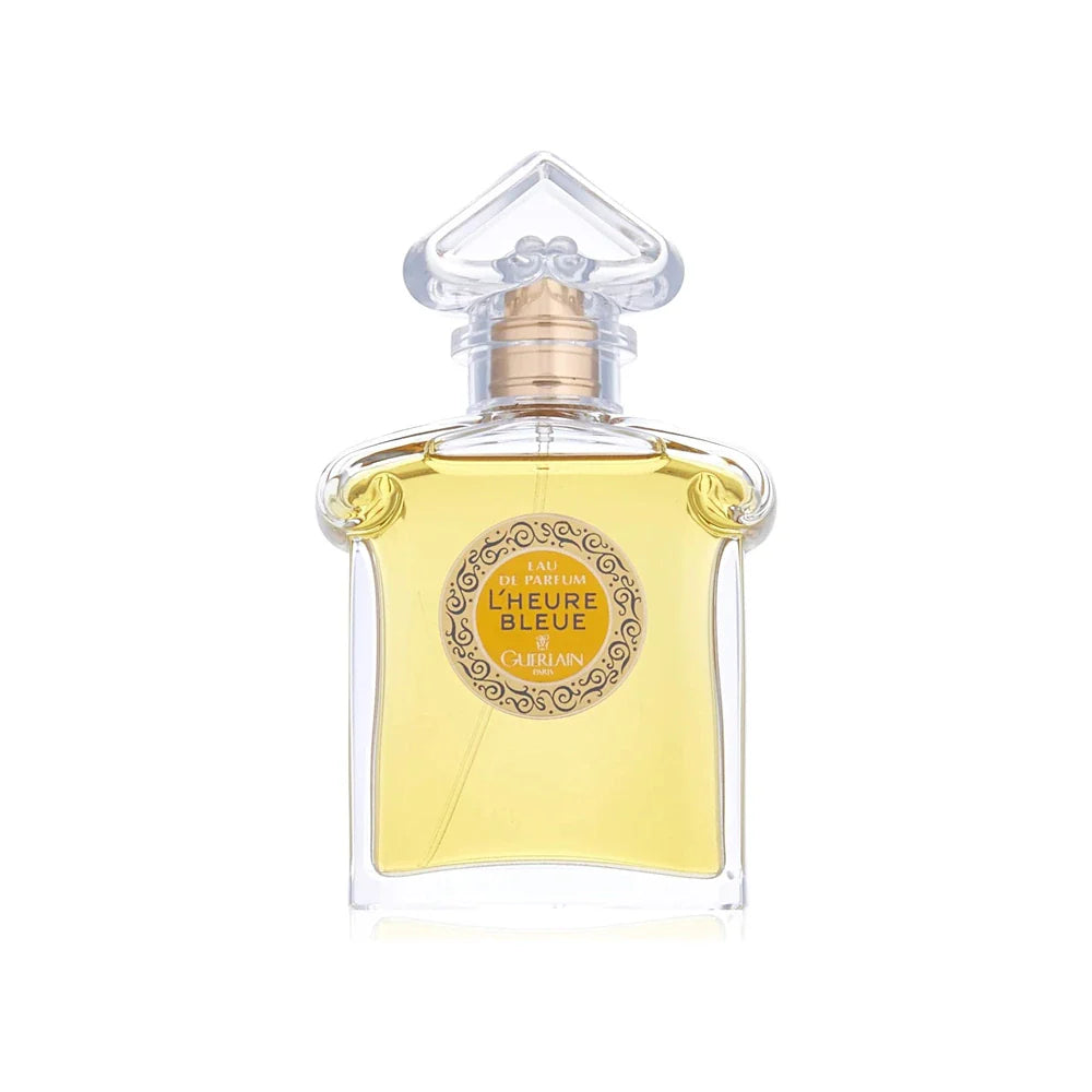 Elegant Guerlain L'Heure Bleue EDP bottle, 75ml, women’s fragrance.