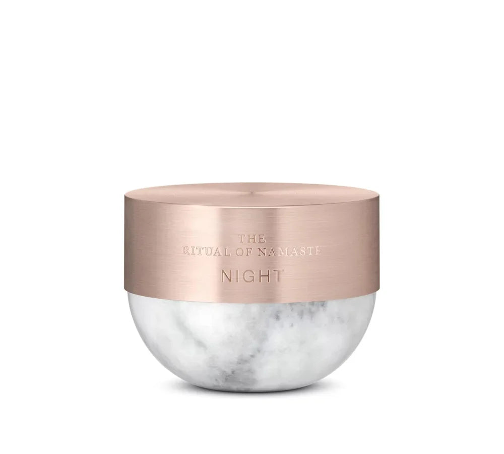 Image of RITUALS Anti-Ageing Night Cream in a 50ml jar, a lightweight anti-wrinkle face cream.