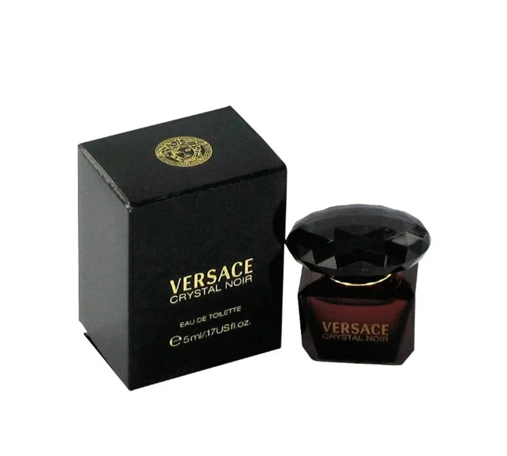 Mini bottle of Versace Crystal Noir Eau de Toilette for women, 0.17 oz.