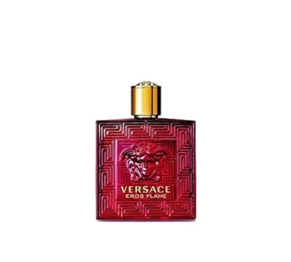 Versace Eros Flame Eau de Parfum, 200ml, featuring intense, passionate fragrance notes for men.
