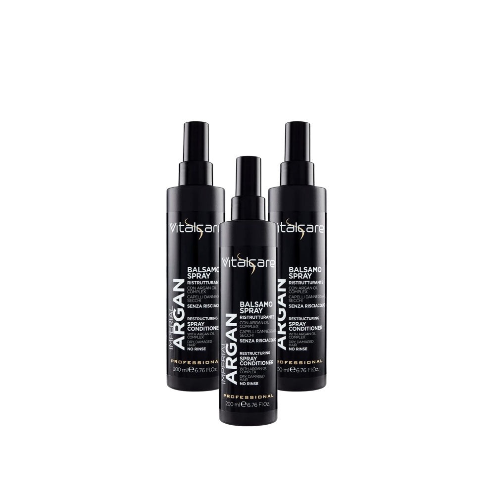 Vitalcare Imperial Argan Spray Conditioner 200ml, Pack of 3