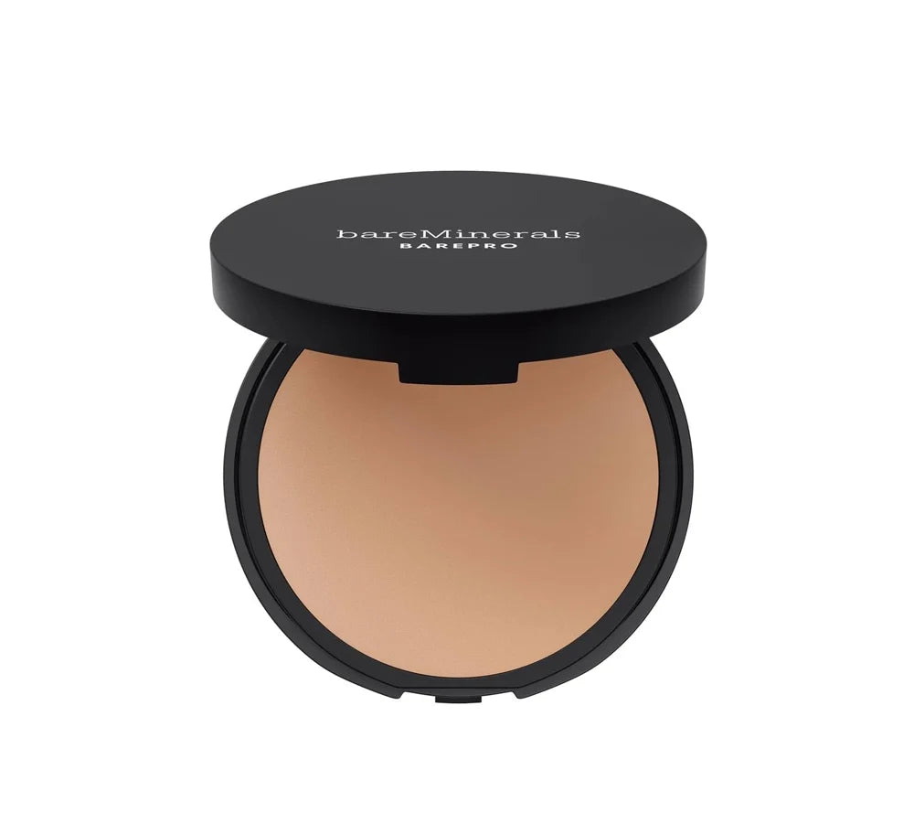 bareMinerals Barepro 16HR Powder Foundation in shade 32 Cool Medium, housed in a sleek compact for long-lasting coverage.