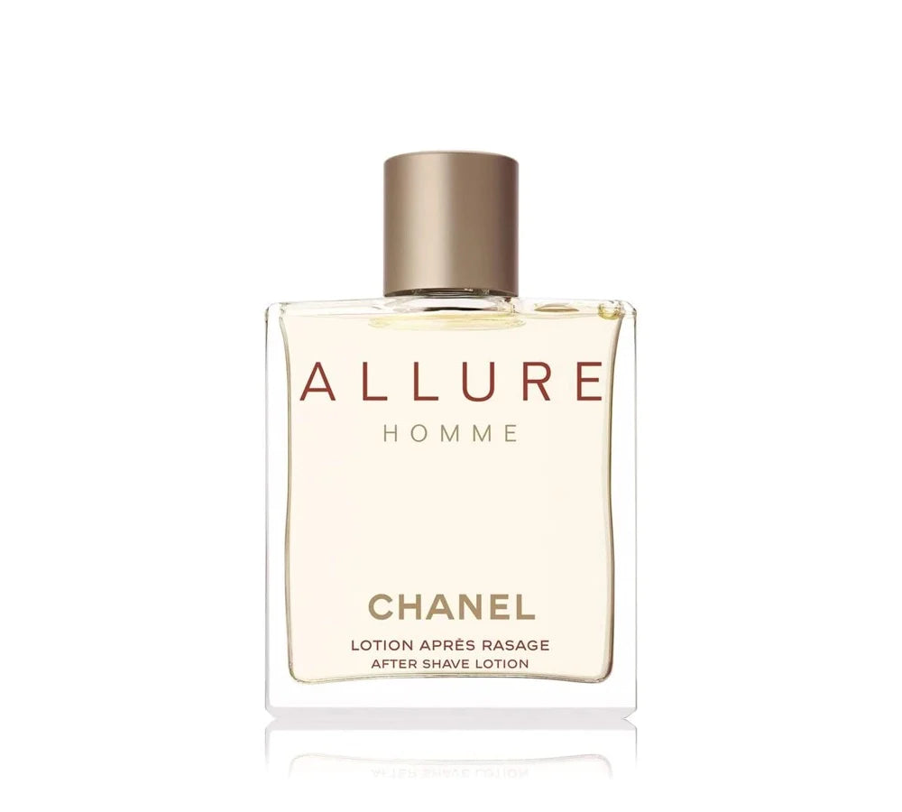 A bottle of Chanel Allure Homme Aftershave lotion.