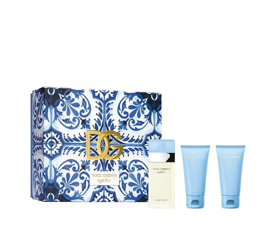 Dolce & Gabbana Light Blue 3 Piece Gift Set: Eau De Toilette 50ml Shower Gel 50ml Body Cream 50ml