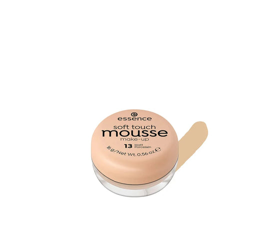 Essence Make Up Soft Touch Mousse Foundation Smooth Matte Finish Face 13 matt porcelain