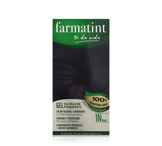 Farmatint Permanent Gel Hair Dye 1N Black