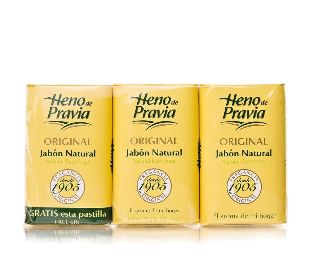 Heno De Pravia Natural Bath Soap 115g Set, 3 Pieces