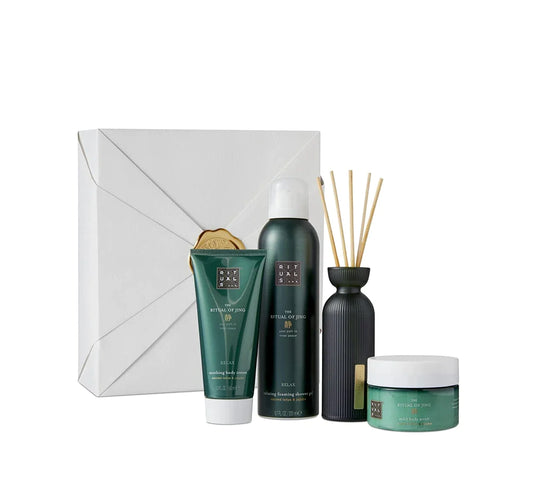 The Ritual Of Jing Medium Gift Set-Shower gel 200ml+Body cream 100ml+Fragrance sticks 70ml+Scrub125g