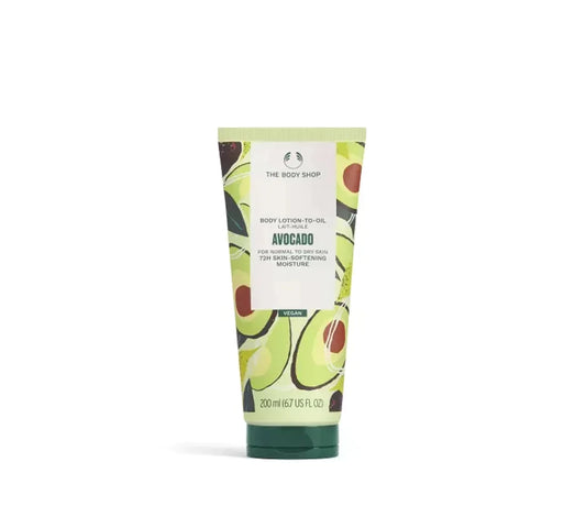 The Body Shop Avocado Body Lotion to oil, 200ml - For Normal to Dry Skin