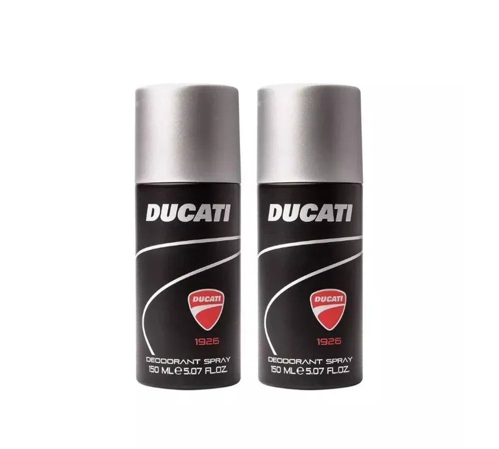 Two 150ml cans of Ducati 1926 deodorant spray.