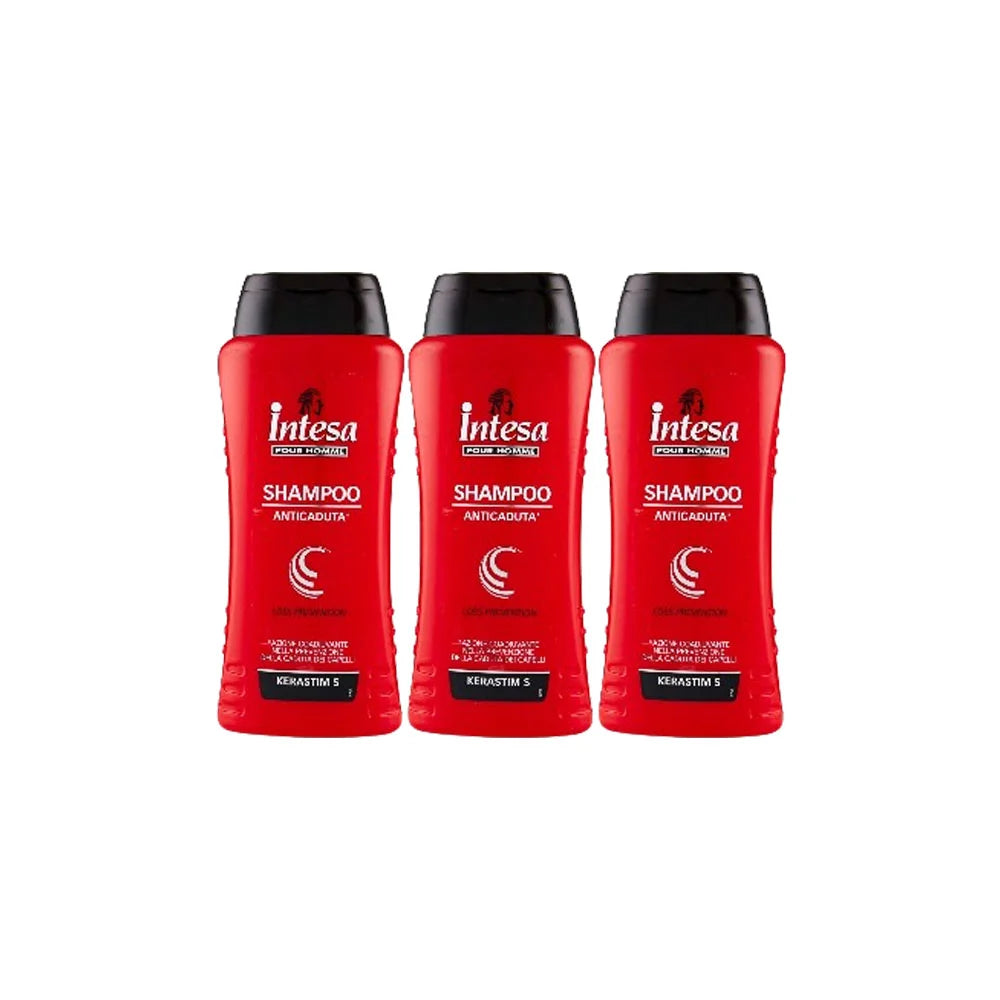 Intesa Pour Homme Anti-Hair Fall Shampoo with Keratin 300ml, Pack of 3