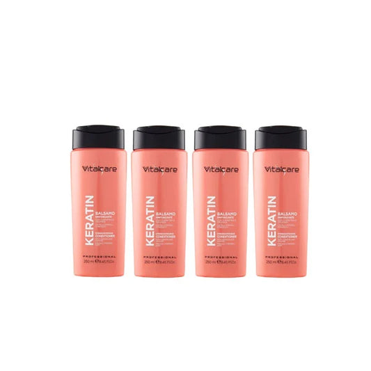 4x Vitalcare | Keratin - Strengthening Hair Conditioner, for Fragile and Stressed Hair, 250 ml