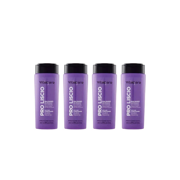 Vitalcare | PRO Smooth - Regulating Conditioner for Frizzy and Difficult to Smooth Hair, 250 ml Pack of 4