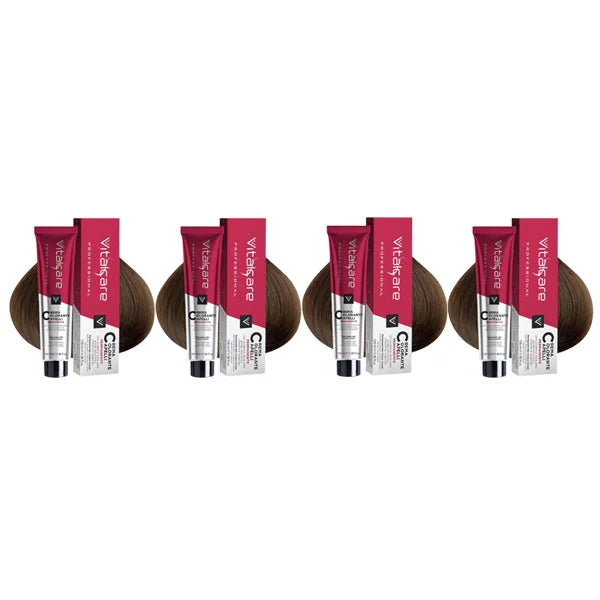 Vitalcare | Professional - Professional Permanent Coloring, n° 6/3, Dark Golden Blond, 100ml Pack of 4