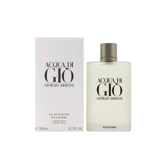 Armani Acqua Di Giò Eau de Toilette for Men, 200 ml, in a frosted glass bottle