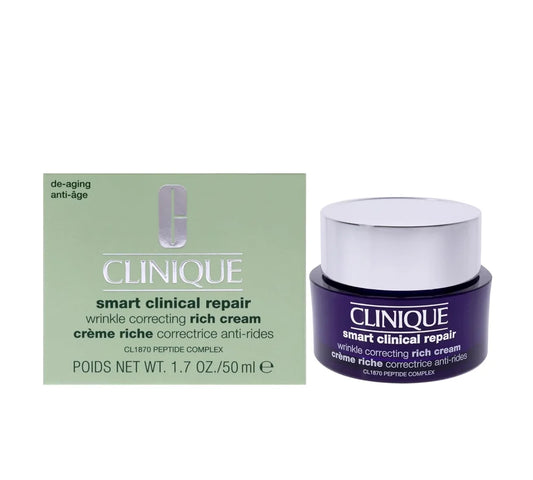 Clinique Smart Clinical Repair Wrinkle Cream in 1.7oz jar.