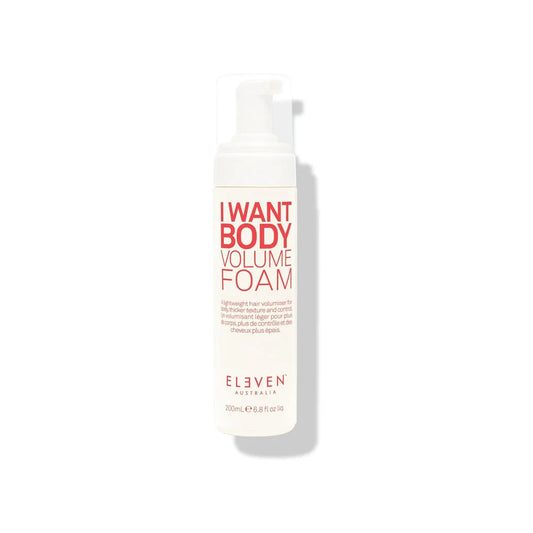 Eleven I Want Body Volume Foam 200ml lightweight styling foam for fuller, thicker hair volume