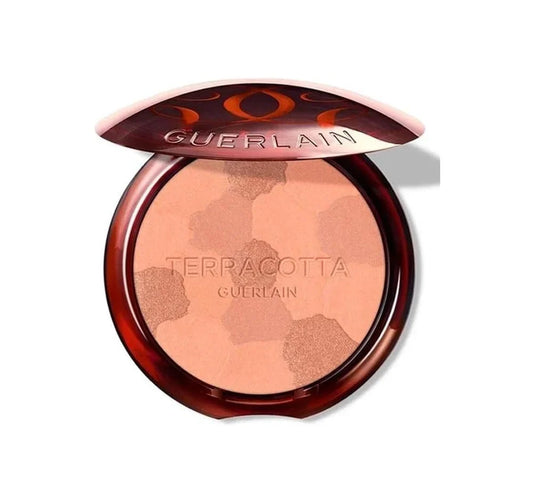 Guerlain Ladies Terracotta Light The Sun Kissed Healthy Glow Powder 0.3 oz #01 Light Warm Makeup 10g: Compact powder in a sleek case with warm-toned shades for a sun-kissed glow.