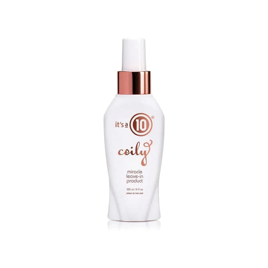 It’s a 10 Haircare Coily Miracle Leave-In Treatment 120ml designed to moisturise, define, and nourish curly and coily hair.