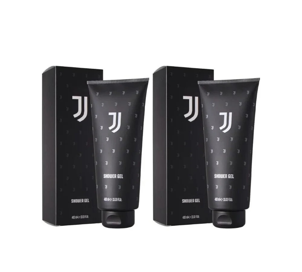 JUVENTUS Shower Gel, 400ml pack of 2, designed for an energizing, sporty shower experience.