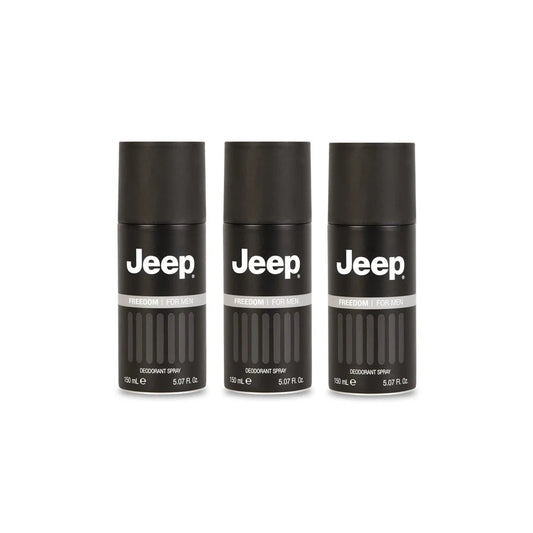 Jeep Freedom for Men Deodorant Spray 150 ml, Pack of 3