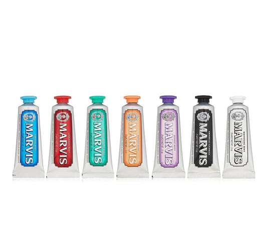 Marvis Toothpaste 7 Flavour Collection, 25 ml (Pack of 7), Travel Size Toothpaste