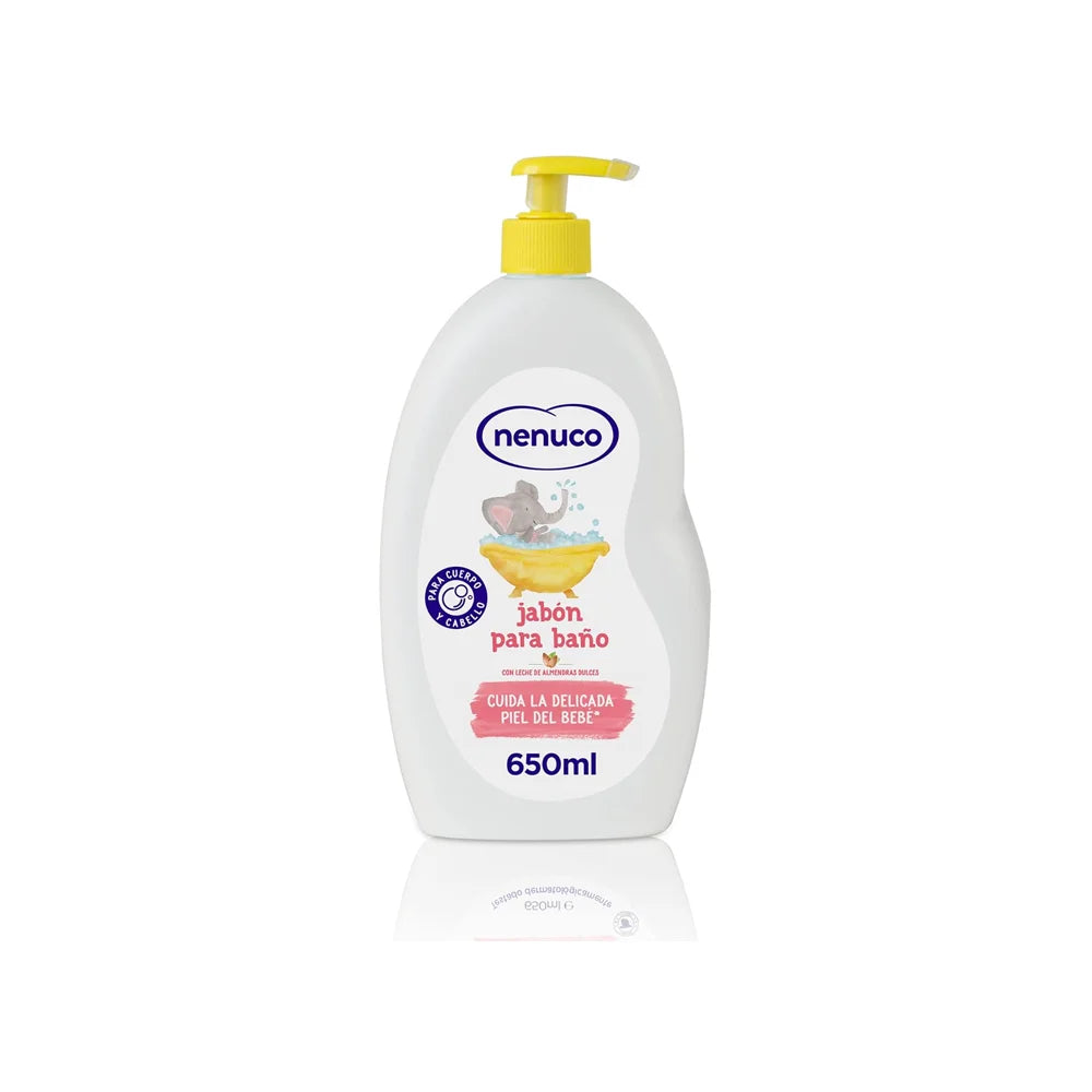 Nenuco Bath Soap with Sweet Almond Milk for Body and Hair 650ml