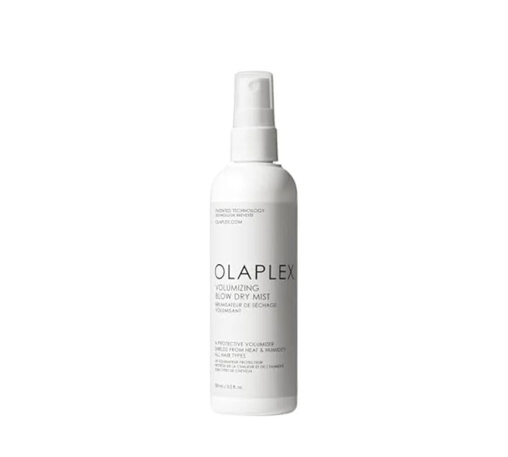 A 150ml spray bottle of Olaplex Volumizing Blow Dry Mist for women.