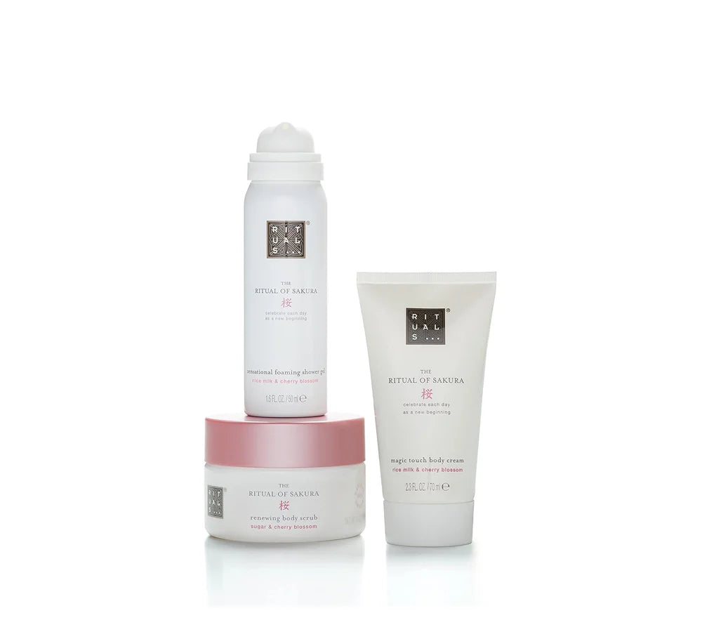 RITUALS Gift Set for Women from The Ritual of Sakura - Includes Foaming Shower Gel, Body Scrub, and Body Cream