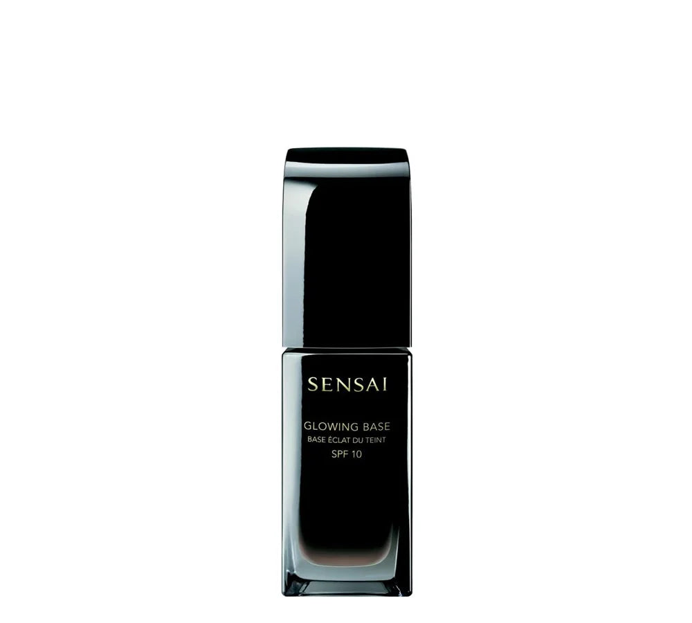 SENSAI - Glowing Base SPF10 30ml: Simple, elegant tube of SENSAI glowing base with SPF 10 in a pearl white finish.