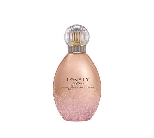 Sarah Jessica Parker Lovely You Eau De Parfum 50ml: Elegant perfume bottle by Sarah Jessica Parker with a soft pink design.