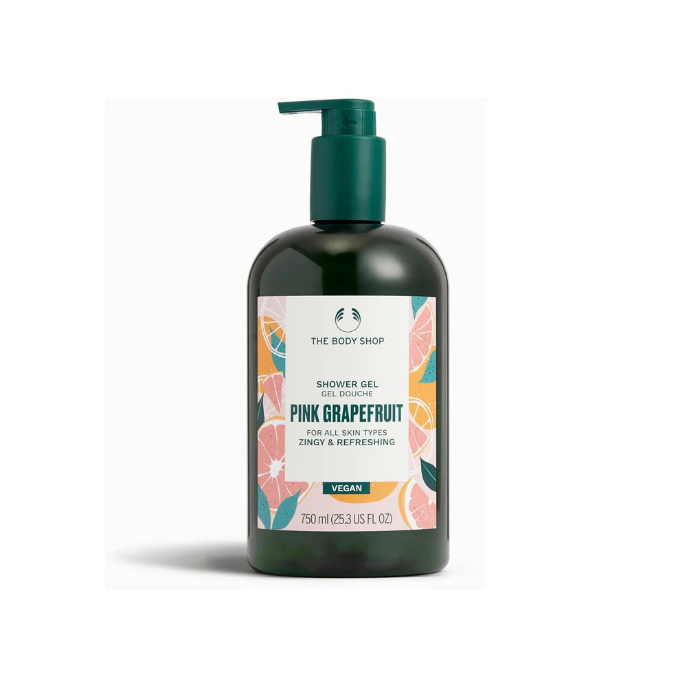 The Body Shop Pink Grapefruit Shower Gel Refill 750ml Zingy Citrus Shower Gel for Women