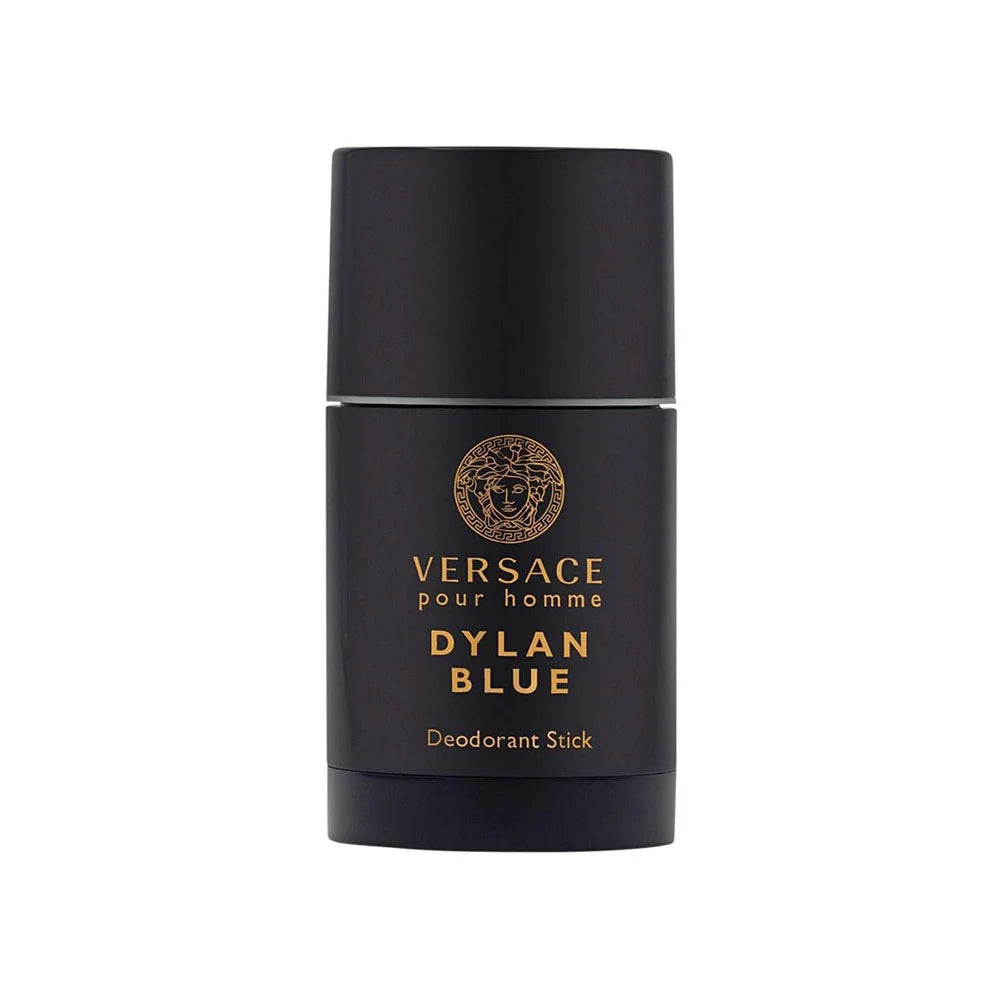 Versace Dylan Blue Deodorant Stick for Men 75ml with a fresh woody aromatic fragrance, luxury grooming deodorant stick.
