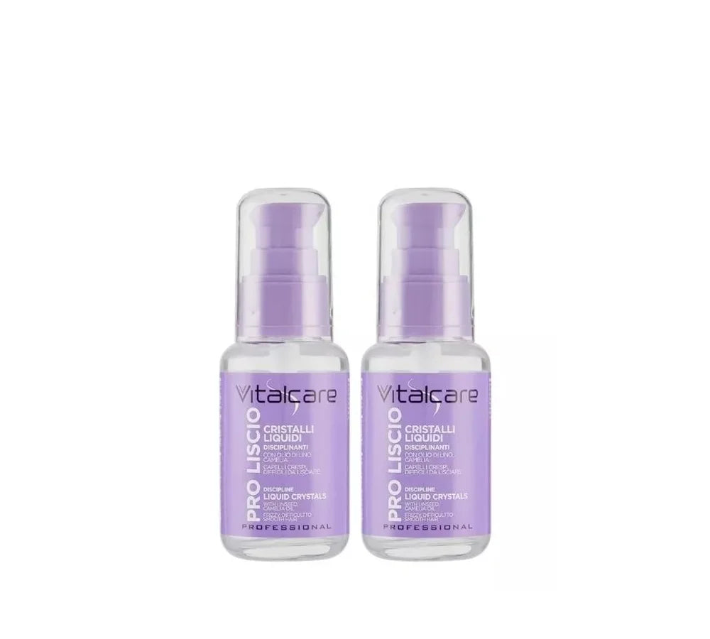 VitalCare Pro Smooth Liquid Crystals, 50ml pack of 2, for added shine and smoothness to hair.