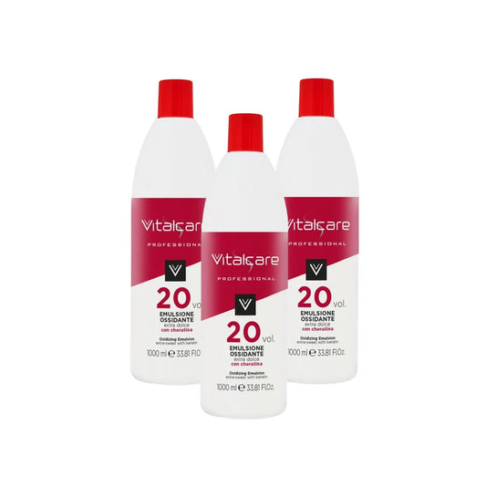 Vitalcare 20 Volume Oxidizing Emulsion 1000ml, Pack of 3
