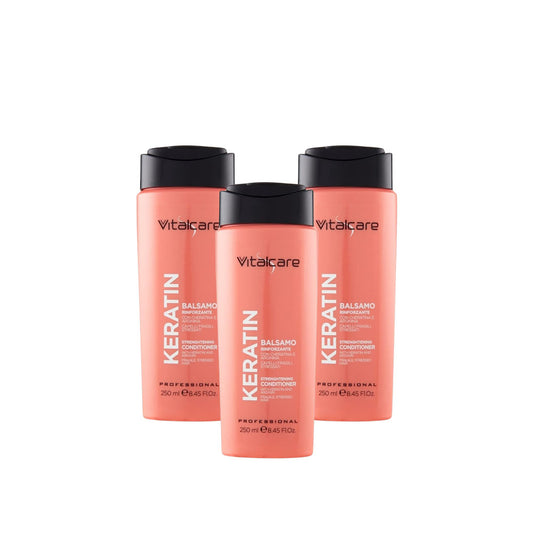 Vitalcare Keratin Strengthening Hair Conditioner 250 ml, Pack of 3