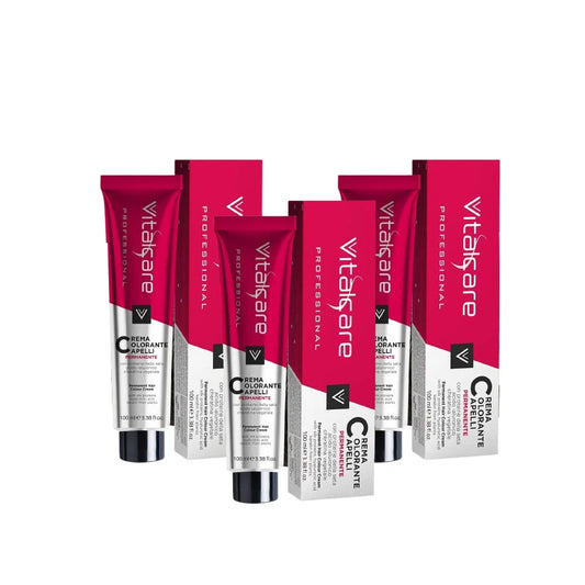 Vitalcare Permanent Colouring Cream 4/00, Chestnut 100 ml Pack of 3