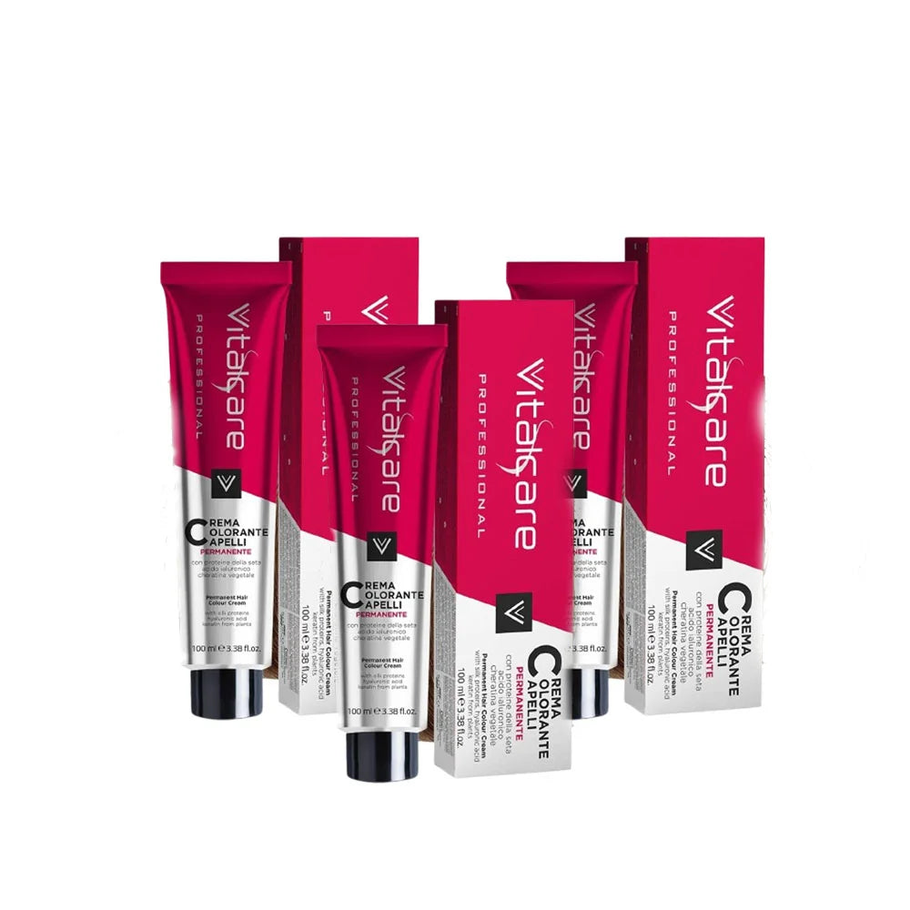 Vitalcare Permanent Colouring Cream 8/00, Light Blonde 100ml, Pack of 3