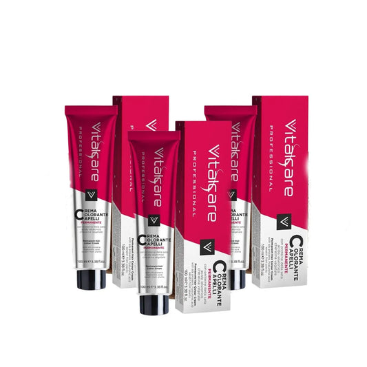 Vitalcare Permanent Colouring Cream 8/00, Light Blonde 100ml, Pack of 3