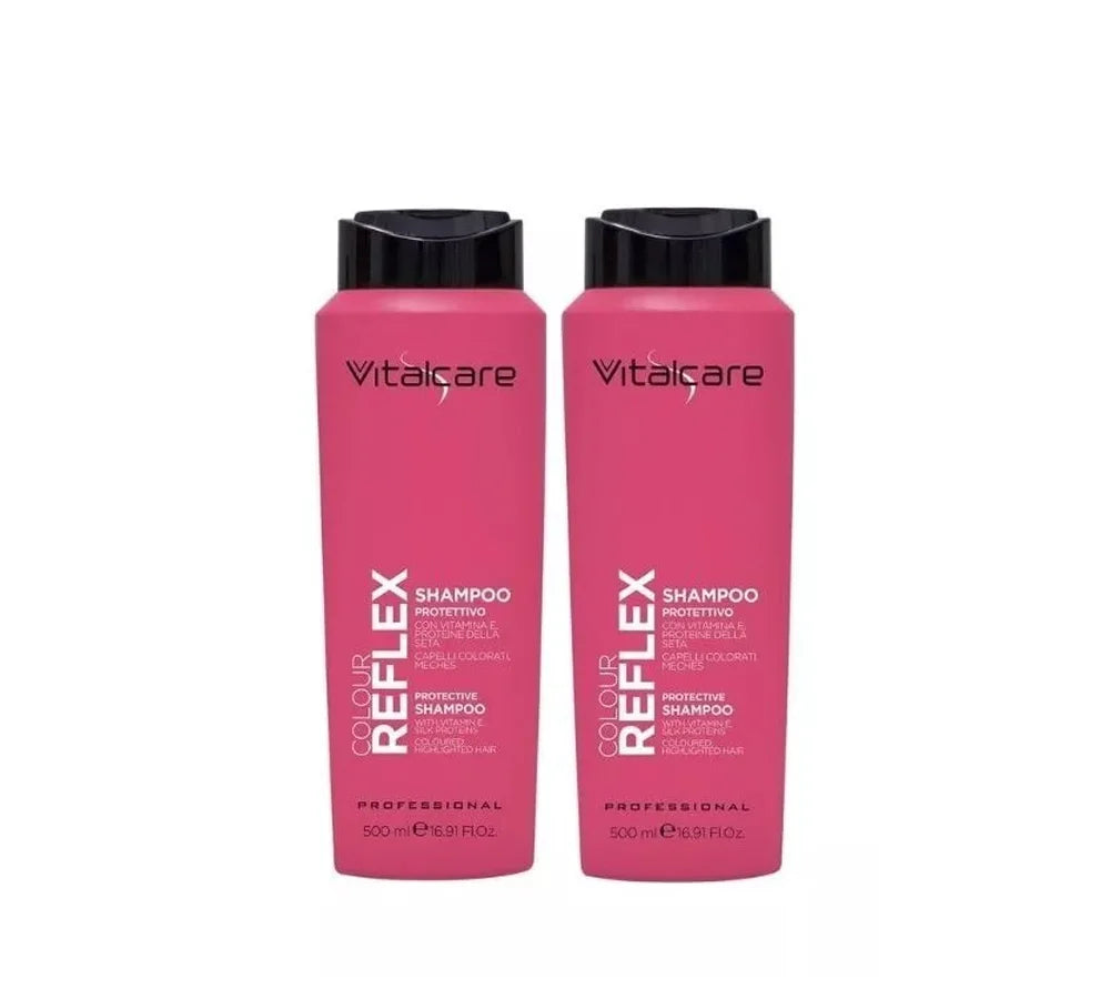 Vitalcare Colour Reflex Shampoo, 500ml pack of 2, for enhancing and maintaining colored hair.