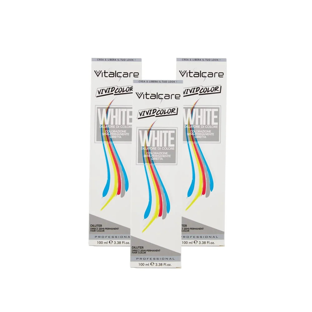 Vitalcare Vivid Color Hair Color Diluter White 100 ml Pack of 3