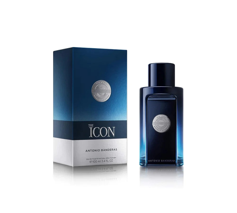 Antonio Banderas Perfumes - The Icon, Eau de Toilette Spray for Men, Amber Woody Fragrance - 100 ml